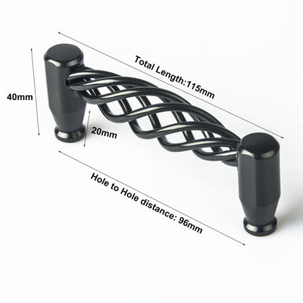 Iron-nickel alloy Kitchen Door Cabinet Drawer Handle Pulls 96mm 2