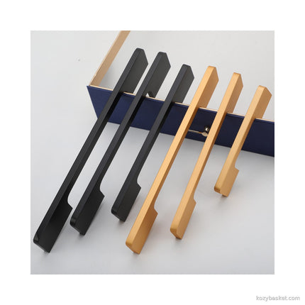 Slim Design Kitchen Cabinet Handles Drawer Bar Handle Pull Black 128MM
