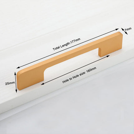 Slim Design Kitchen Cabinet Handles Drawer Bar Handle Pull Gold 160MM 2