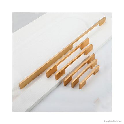 Slim Design Kitchen Cabinet Handles Drawer Bar Handle Pull Gold 160MM