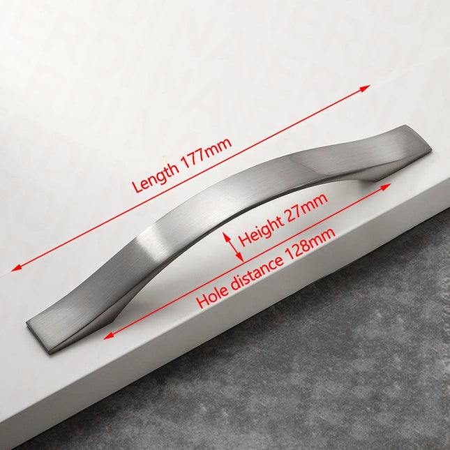 128mm Brushed Silver Furniture Kitchen Bathroom Cabinet Handles Drawer Bar Handle Pull Knob 2