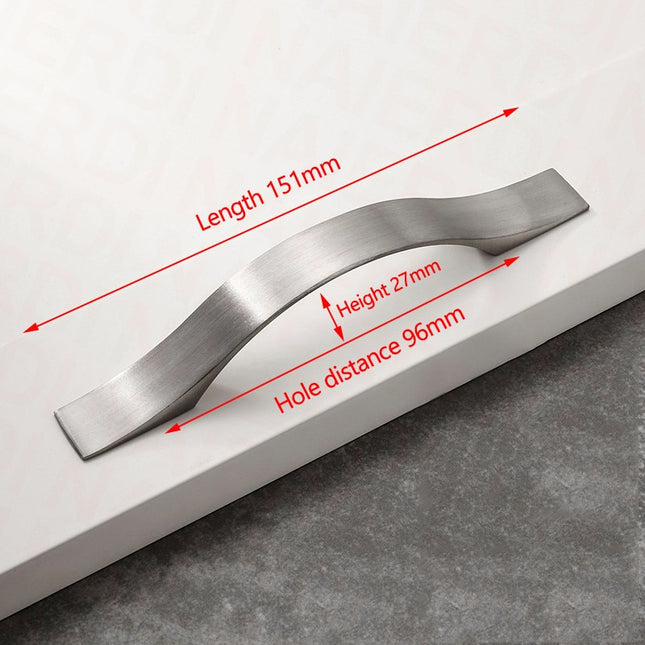 96mm Brushed Silver Furniture Kitchen Bathroom Cabinet Handles Drawer Bar Handle Pull Knob 2