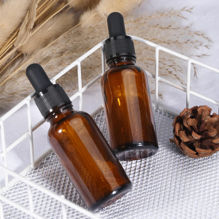 100ml (5 Pack) Amber Glass Dropper Bottle Liquid Essential Oils Bottle Bottles Leakproof Glass Tincture Bottles 6