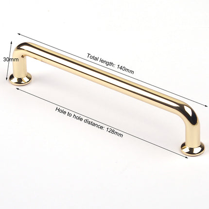 128mm Polished gold Furniture Kitchen Bathroom Cabinet Handles Drawer Bar Handle Pull Knob 2