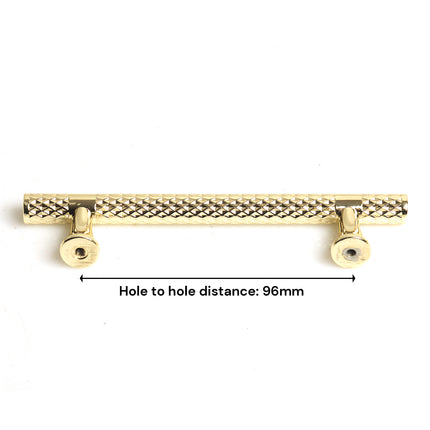 Gold Solid Zinc Kitchen Cabinet Handles Drawer Bar Handle Pull 96mm 2
