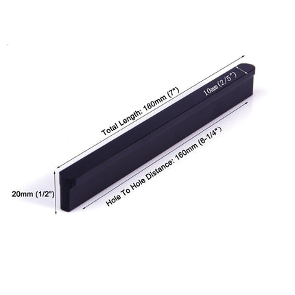 Solid Zinc Furniture Kitchen Bathroom Cabinet Handles Drawer Bar Handle Pull Knob Black 160mm 2