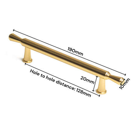 Gold Zinc Kitchen Cabinet Handles Drawer Bar Handle Pull 128mm 4