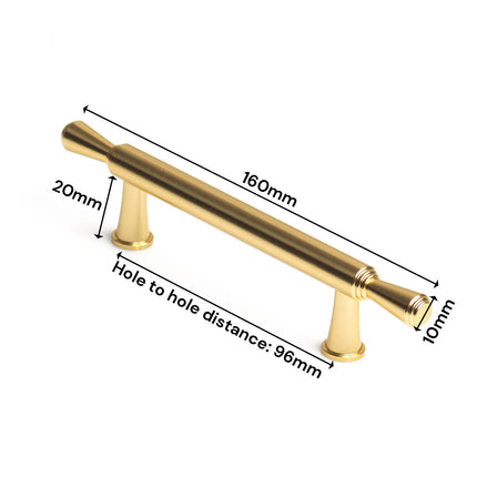 Gold Zinc Kitchen Cabinet Handles Drawer Bar Handle Pull 96mm 4