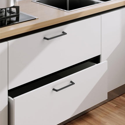 Black Zinc Kitchen Cabinet Handles Drawer Bar Handle Pull 128mm 5