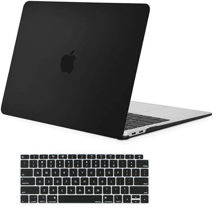 MacBook Air 13 Inch Case 2020 2019 2018, A1932, A2179,A2337 Shell Case Keyboard Cover Black 2
