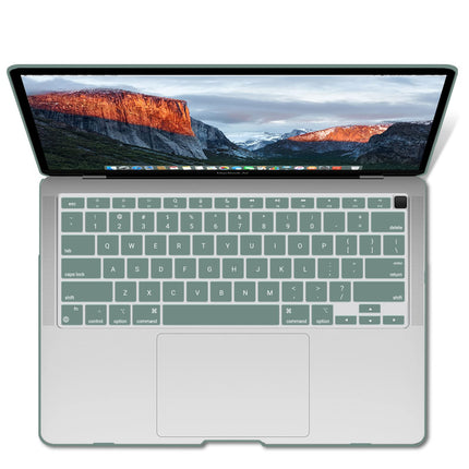 Suitable for  MacBook Air 13 Inch Case 2022 2021 2020 2019 2018, A1932, A2179, A2337 Shell Case Keyboard Cover Dark Green 7