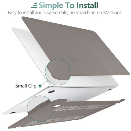 Suitable for  MacBook Air 13 Inch Case 2022 2021 2020 2019 2018, A1932, A2179, A2337 Shell Case Keyboard Cover Grey 7