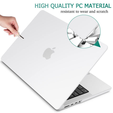 Suitable for MacBook Pro 14 Max Inch Case 2023 2022 2021 M2 A2779 M1 A2442 Hardshell Case Keyboard Cover White 6