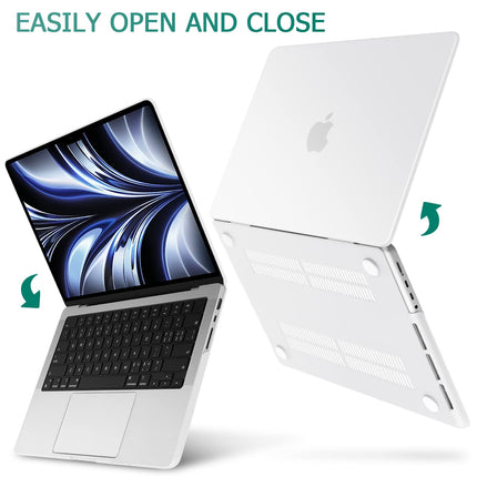 Suitable for MacBook Pro 14 Max Inch Case 2023 2022 2021 M2 A2779 M1 A2442 Hardshell Case Keyboard Cover White 8