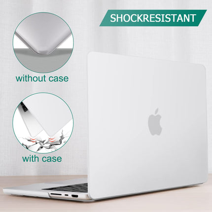Suitable for MacBook Pro 14 Max Inch Case 2023 2022 2021 M2 A2779 M1 A2442 Hardshell Case Keyboard Cover White 9