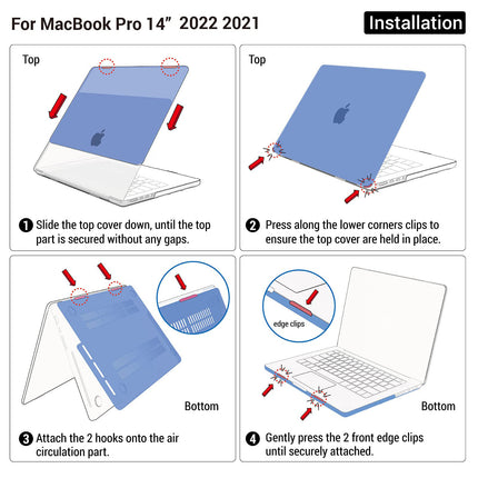 Suitable for MacBook Pro 14 Max Inch Case 2023 2022 2021 M2 A2779 M1 A2442 Hardshell Case Keyboard Cover White 10