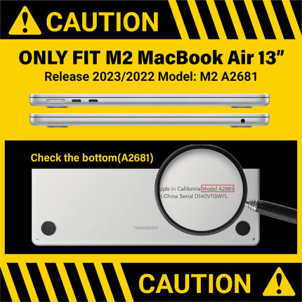 Suitable for  2023 2022 MacBook Air 13 inch case M2 Model A2681 Hard Shell Case Keyboard Cover Sold Pink 3