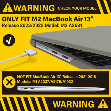 Suitable for  2023 2022 MacBook Air 13 inch case M2 Model A2681 Hard Shell Case Keyboard Cover Green 2