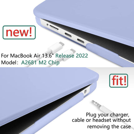 Suitable for  2023 2022 MacBook Air 13 inch case M2 Model A2681 Hard Shell Case Keyboard Cover 4