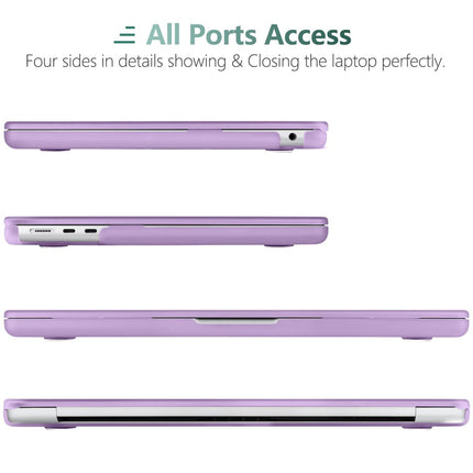 Suitable for  2023 2022 MacBook Air 13 inch case M2 Model A2681 Hard Shell Case Keyboard Cover Purple 6