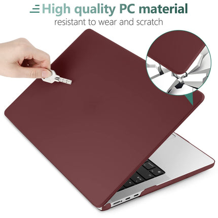 Suitable for  2023 2022 MacBook Air 13 inch case M2 Model A2681 Hard Shell Case Keyboard Cover Wine Red 8
