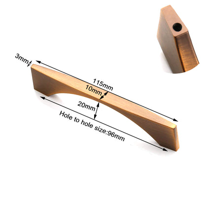 Door Kitchen Cabinet Handles Drawer Bar Handle Pull 96MM 2