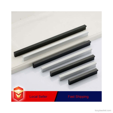 Aluminium Kitchen Cabinet Handles Drawer Bar Handle Pull Silver 224mm