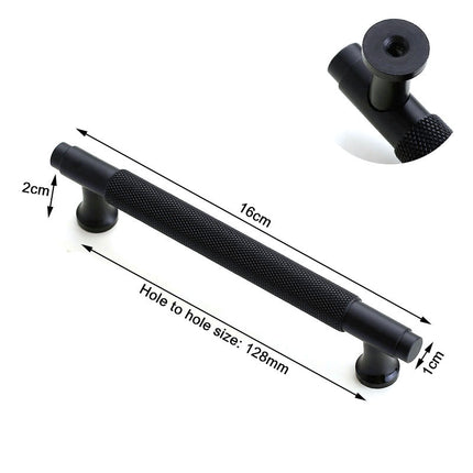 Black Furniture Door Kitchen Cabinet Handle Handles Pull Pulls Cupboard 128mm 2