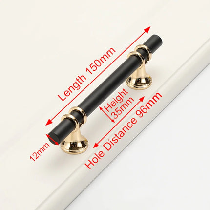 Luxury Design Kitchen Cabinet Handles Drawer Bar Handle Pull Black 96mm 3