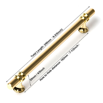 Luxury Design Kitchen Cabinet Handles Drawer Bar Handle Pull Gold 190MM 4