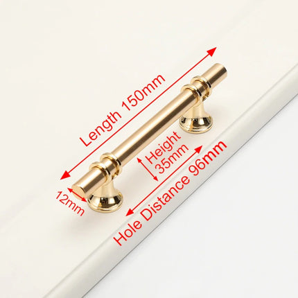 Luxury Design Kitchen Cabinet Handles Drawer Bar Handle Pull Gold 96MM 4