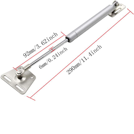 2 Pcs 100N Cabinet Door Hydraulic Hinge Metal Head Lift Support Soft Close & Buffer Telescopic 2