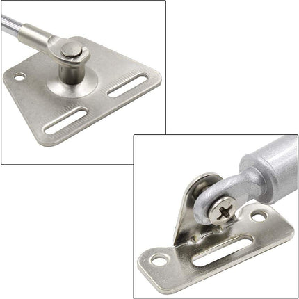 2 Pcs 100N Cabinet Door Hydraulic Hinge Metal Head Lift Support Soft Close & Buffer Telescopic 4
