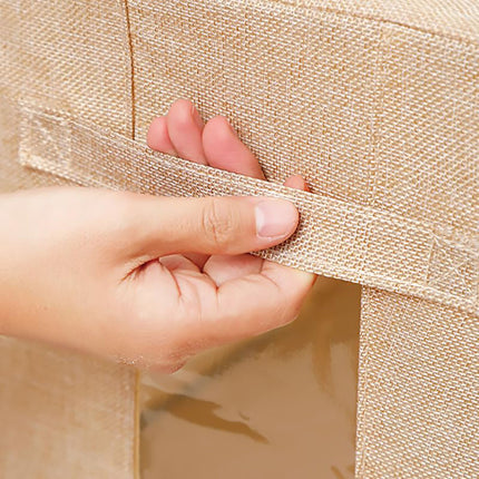 100L Cloth Storage Box Closet Organizer Storage Bags Clothes Storage Bags Wardrobe Organizer Idea CREAM 8