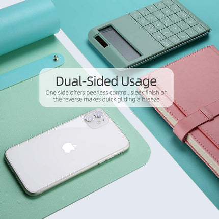 Green 90cm*45cm Dual UseOffice Desk Pad Waterproof PU Leather Computer Mouse Pad 5