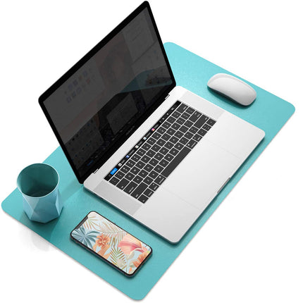 Green 90cm*45cm Dual UseOffice Desk Pad Waterproof PU Leather Computer Mouse Pad 9