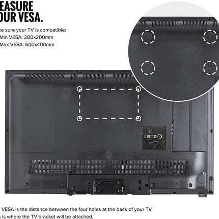 32-70 Inch Fixed TV Wall Mount Bracket TV Bracket Wall Mount up to 75KG 5