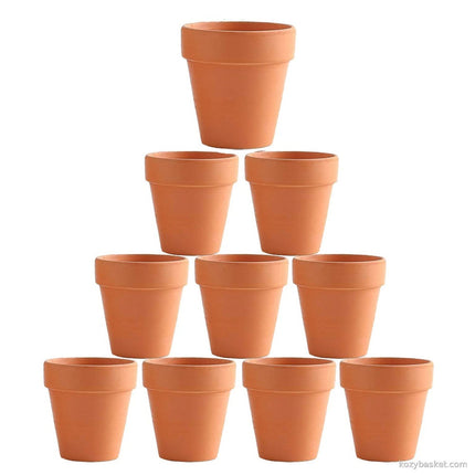 10x 5cm Flower Pot Pots Clay Ceramic Plant Drain Hole Succulent Cactus Nursery Planter