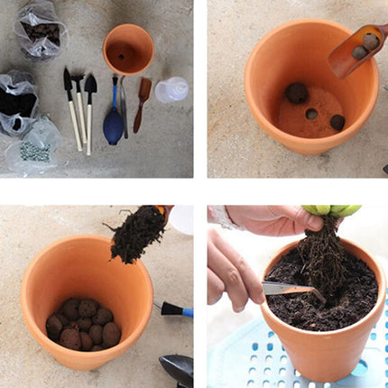 10x 6cm Flower Pot Pots Clay Ceramic Plant Drain Hole Succulent Cactus Nursery Planter 5