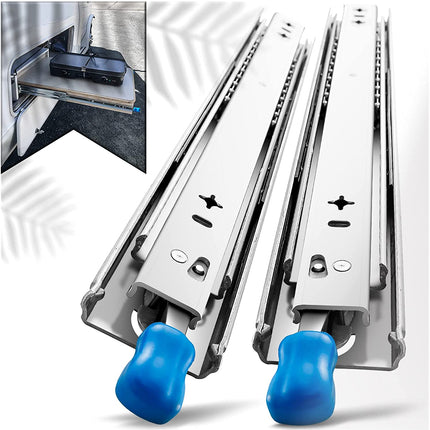 26in Pair 150KG Heavy Duty Drawer Slides Rails Runners Locking Ball Bearing 6