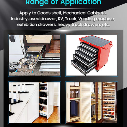 56in Pair 1000 - 2000mm 150KG Capacity Heavy Duty Trailer Drawer Slides Rails Runners Locking 5