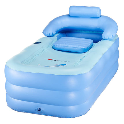 Foldable Portable Inflatable Blowup PVC Bath Tub Home Indoor Travel Spa Relaxing 2