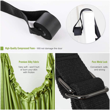 Green Fitness Yoga Strap Band Waist Trainer Leg Door Swing Adjustable Ballet Dancer 5