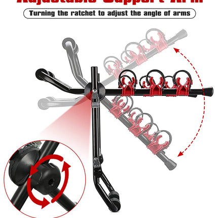 3 Bike Universal Cycle Bicycle Car Rear Carrier Rack Hanger Mount for Car Sedan Hatchback Minivan SUV 2
