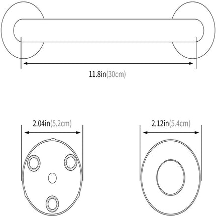 30cm Stainless Steel Handle for Shower Toilet Grab Bar Handle Bathroom Stairway Handrail Elderly Senior Assist 4
