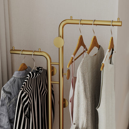 Metal Coat Rack Marble Base Hooks Clothes Coats Bag Tree Hat Display Hanger Stand Organiser 2 Pole 7