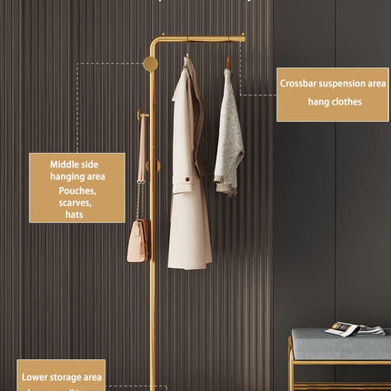 Metal Coat Rack Marble Base Hooks Clothes Coats Bag Tree Hat Display Hanger Stand Organiser 3