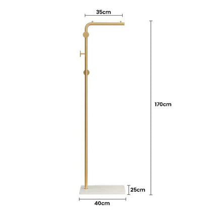 Metal Coat Rack Marble Base Hooks Clothes Coats Bag Tree Hat Display Hanger Stand Organiser 6