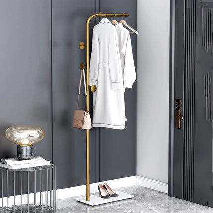 Metal Coat Rack Marble Base Hooks Clothes Coats Bag Tree Hat Display Hanger Stand Organiser 7