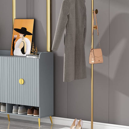 Metal Coat Rack Marble Base Hooks Clothes Coats Bag Tree Hat Display Hanger Stand Organiser 8